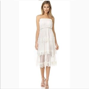Zimmermann Meridian Circle Silk Lace Dress in White